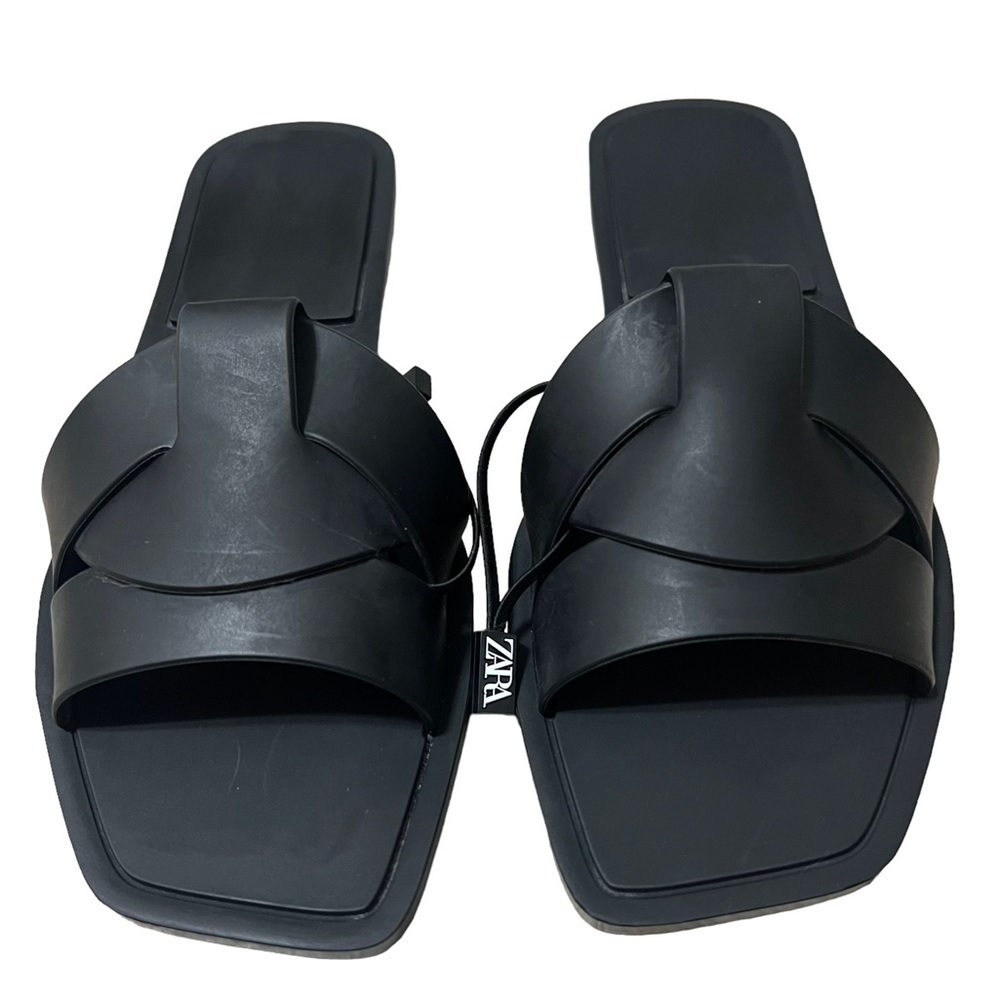 Zara Women’s Black Slip on Sandals Size 36 Brand New - Picture 4 of 5